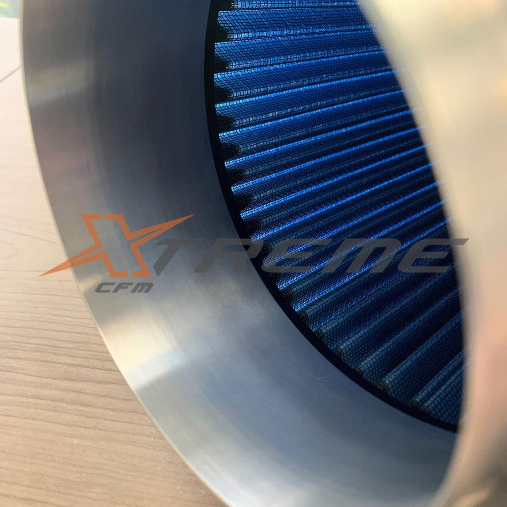 Synergy's 6 inch Air Filter Velocity Stack Internal View Attached to the Air Filter.