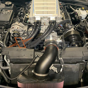 Synergy's C6 Corvette ZR1 High Flow 4.5" Cold Air Intake Installed Front View.