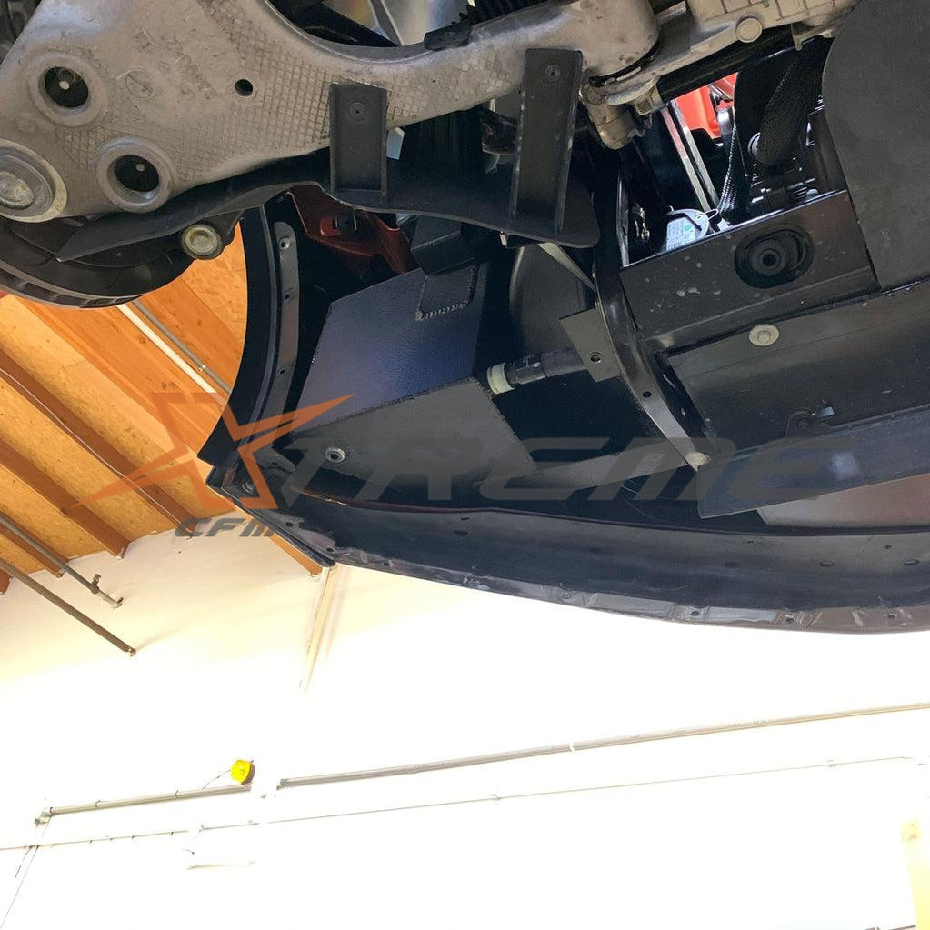 Synergy's C7 Corvette Z06 Bumper Expansion/Water Tank Installed Passenger Side View.