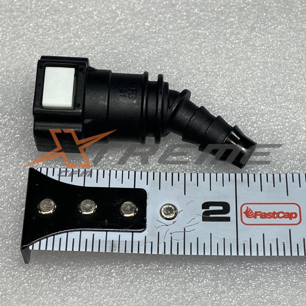 10mm (9.89mm) Bundy Fitting Quick Connect to 3/8" Barb-XtremeCFM-30 Degree 9.89mm QC / 3/8" Barb-XCFM-10188