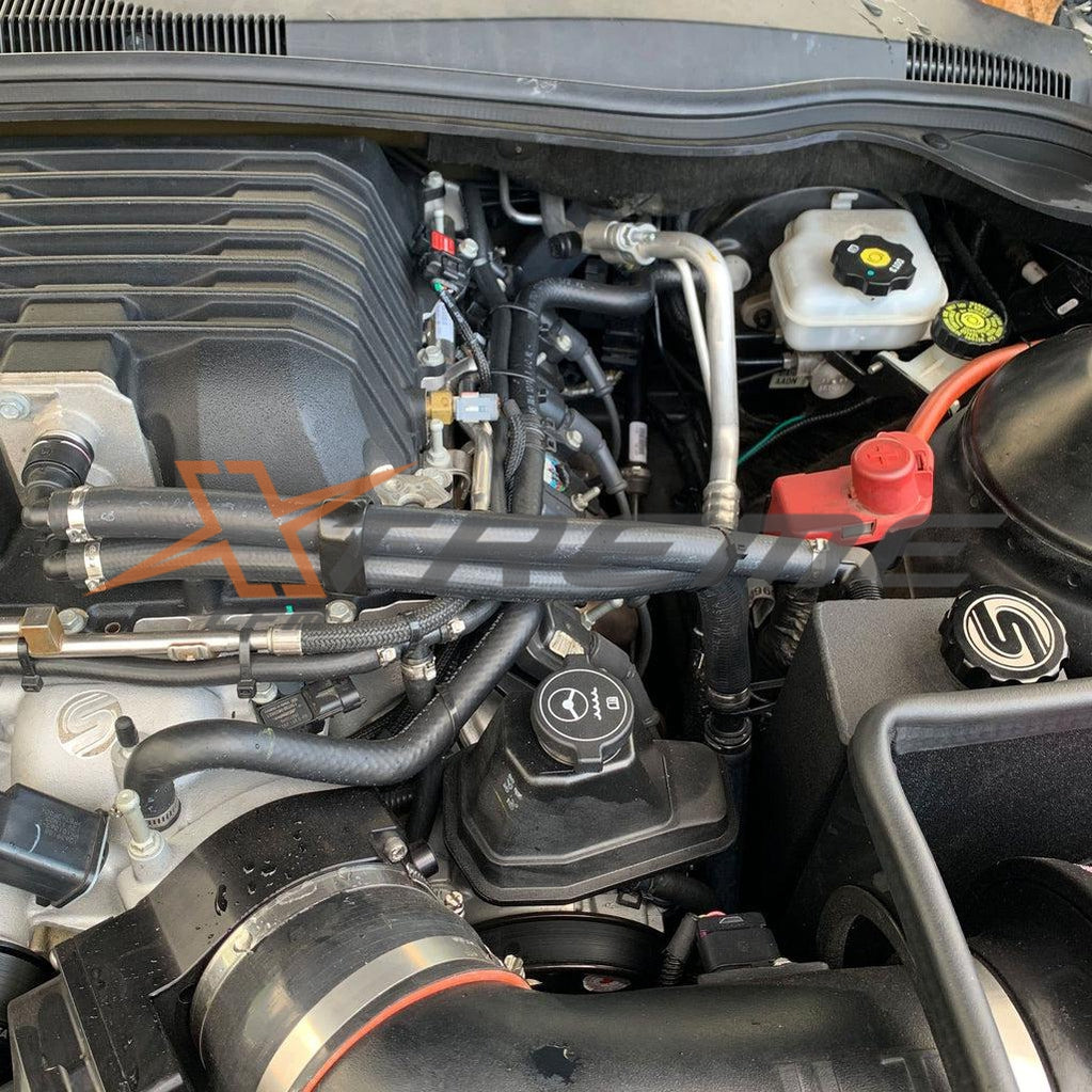 Clean Hose Run of the Synergy 5th Generation Camaro ZL1 Engine Bay Expansion/Water Tank.
