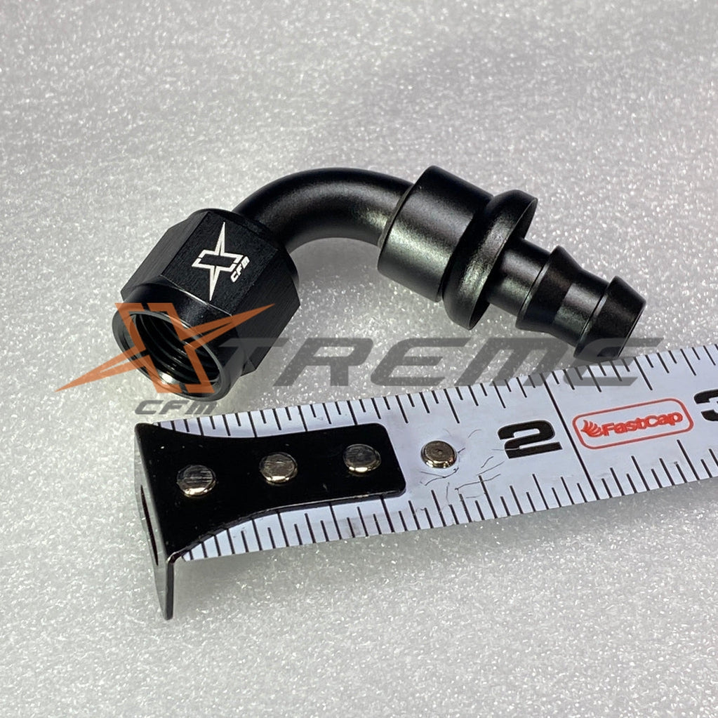 -6 AN / Push Lock Hose End-XtremeCFM-90 Degree -6AN / Push Lock Hose End-XCFM-10398