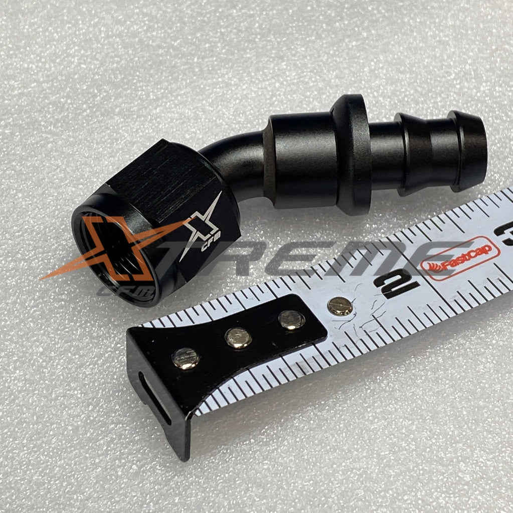 -8 AN / Push Lock Hose End-XtremeCFM-45 Degree -8AN / Push Lock Hose End-XCFM-10060