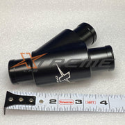 Billet Y-Block - Barbed Hose Ends-XtremeCFM-1.0" to Dual 1.0" Billet-Y Barbed Hose Ends-XCFM-10400