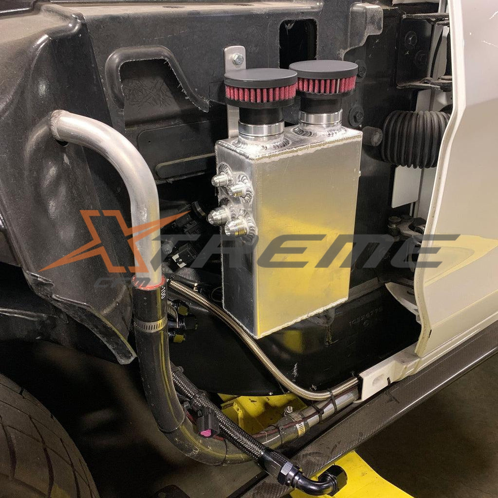 Synergy's C6 Corvette Fender Catch Can Breather System Install Location.