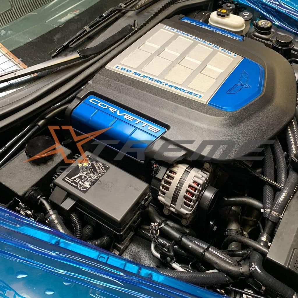 Synergy's C6 Corvette ZR1 Engine Bay Expansion/Water Tank Complete Kit Installed.