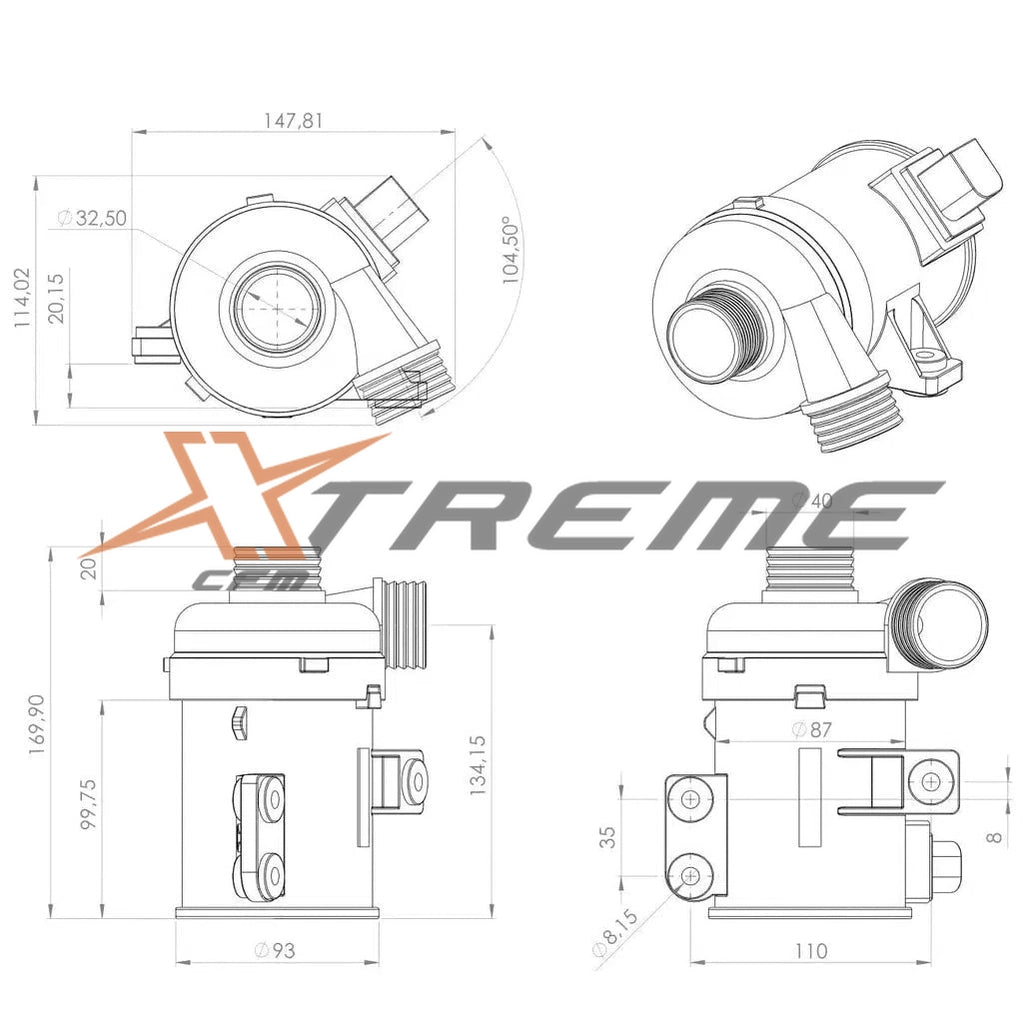 Pierburg CWA400 Intercooler Water Pump-Pierburg-PBG-CWA400